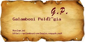 Galambosi Pelágia névjegykártya